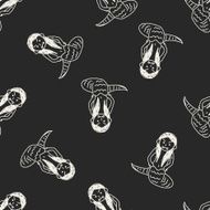 Medusa doodle seamless pattern background N4