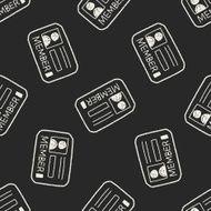 member id doodle seamless pattern background