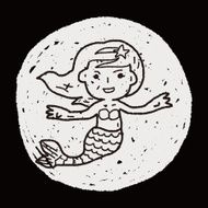 Mermaid doodle N6