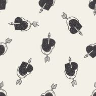 love doodle seamless pattern background