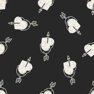 love doodle seamless pattern background N4