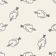 love doodle seamless pattern background N7