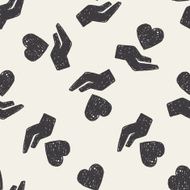 love doodle seamless pattern background N9