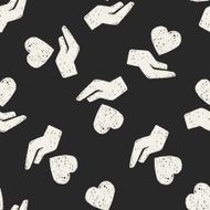 love doodle seamless pattern background N12