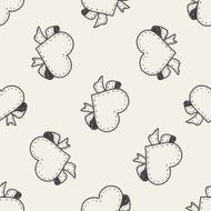 love label doodle seamless pattern background