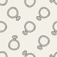 love ring doodle seamless pattern background