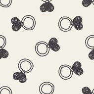 love ring doodle seamless pattern background N3