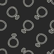 love ring doodle seamless pattern background N4