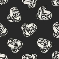 love ring doodle seamless pattern background N5