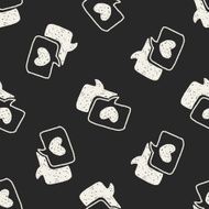 love speech doodle seamless pattern background