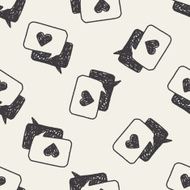 love talk doodle seamless pattern background