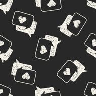 love talk doodle seamless pattern background N2