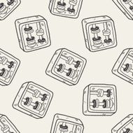 math toy doodle seamless pattern background