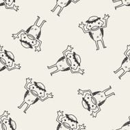 monster doodle seamless pattern background N7