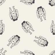 monster doodle seamless pattern background N8