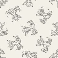 monster doodle seamless pattern background N12