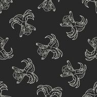monster doodle seamless pattern background N27