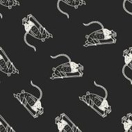 monster doodle seamless pattern background N29