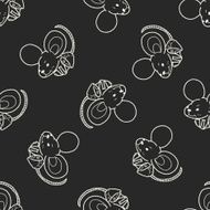 mouse doodle seamless pattern background N2