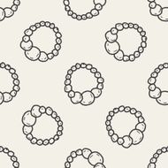 necklace doodle seamless pattern background