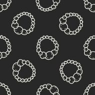 necklace doodle seamless pattern background N3