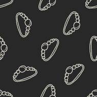 necklace doodle seamless pattern background N5