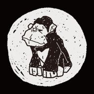 orangutan monkey doodle N6