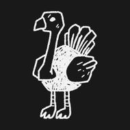 ostrich doodle N8