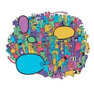 Hipster Hand drawn Vector doodle N4