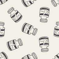 power bottle doodle seamless pattern background