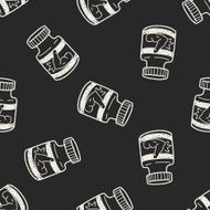 power bottle doodle seamless pattern background N2