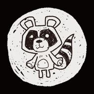 raccoon doodle N10