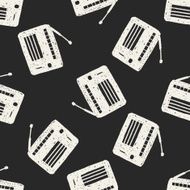 radio doodle drawing seamless pattern background N4