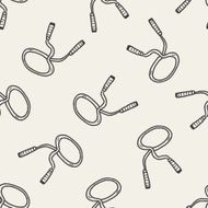 rope skipping doodle seamless pattern background