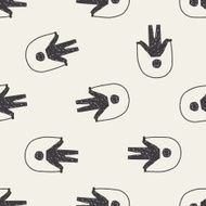 rope skipping doodle seamless pattern background N2