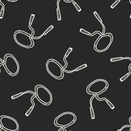 rope skipping doodle seamless pattern background N3