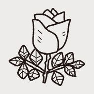 rose flower doodle N13