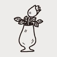 rose flower doodle N14