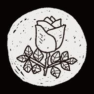 rose flower doodle N20