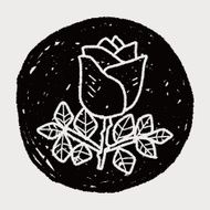 rose flower doodle N24