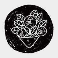 rose flower doodle N27