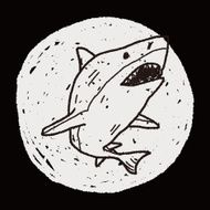 shark doodle N13
