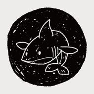 shark doodle N14