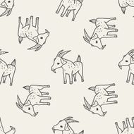 sheep doodle seamless pattern background N2