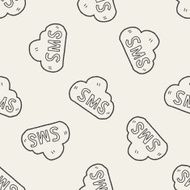 sms doodle seamless pattern background N5