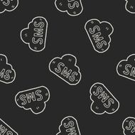 sms doodle seamless pattern background N7