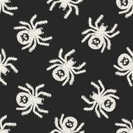 spider doodle seamless pattern background N2