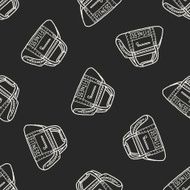 sport bag doodle seamless pattern background N2