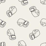 sport glove doodle seamless pattern background