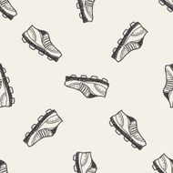 sport shoe doodle seamless pattern background
